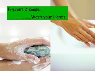 Prevent Disease…. …………….Wash your Hands