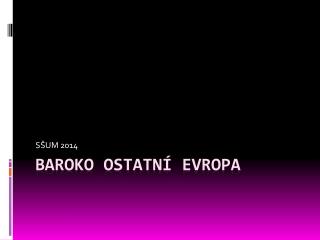 Baroko ostatní evropa