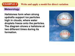 Write and apply a model for direct variation