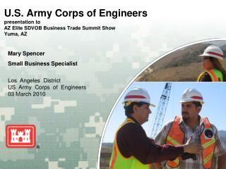 U.S. Army Corps of Engineers presentation to AZ Elite SDVOB Business Trade Summit Show Yuma, AZ