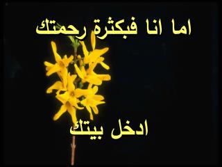 اما انا فبكثرة رحمتك