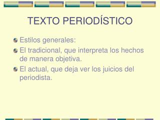 TEXTO PERIODÍSTICO