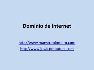 Dominio de Internet