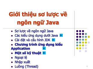 Giới thiệu sơ lược về ngôn ngữ Java