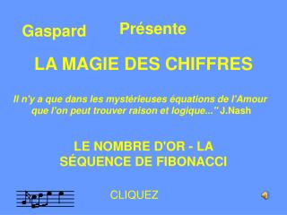 LA MAGIE DES CHIFFRES