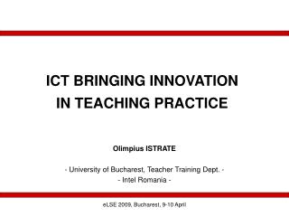 ICT BRINGING INNOVATION IN TEACHING PRACTICE