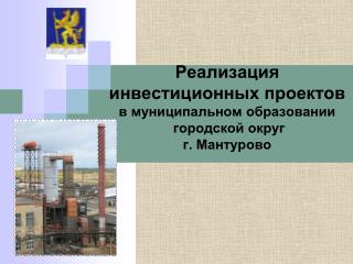 Реализация инвестиционных проектов в муниципальном образовании городской округ г. Мантурово