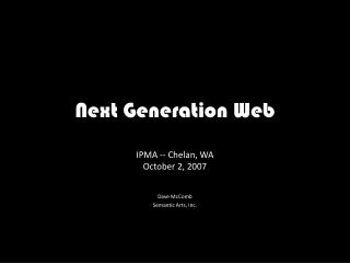 Next Generation Web