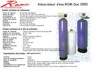 Adoucisseur d’eau ROM-Duo 2850