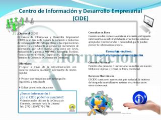 Centro de Información y Desarrollo Empresarial (CIDE)