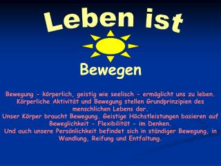 Leben ist