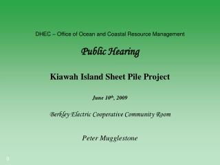 DHEC – Office of Ocean and Coastal Resource Management