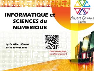 INFORMATIQUE et SCIENCES du NUMERIQUE