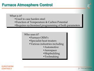 Furnace Atmosphere Control