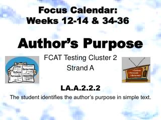 Focus Calendar: Weeks 12-14 &amp; 34-36