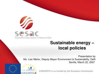 Sustainable energy – local policies