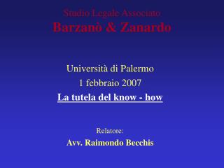Studio Legale Associato Barzanò &amp; Zanardo