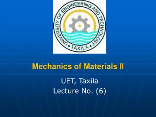 Mechanics of Materials II