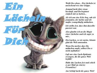 Weißt Du schon... Ein Lächeln ist ansteckend wie eine Grippe.