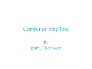 Computer time line