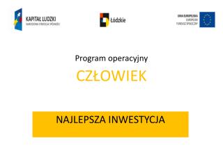 Program operacyjny CZŁOWIEK