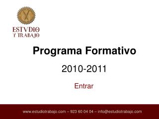 Programa Formativo 2010-2011