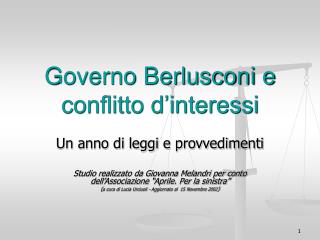 Governo Berlusconi e conflitto d’interessi
