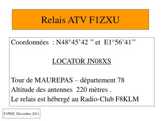 Relais ATV F1ZXU