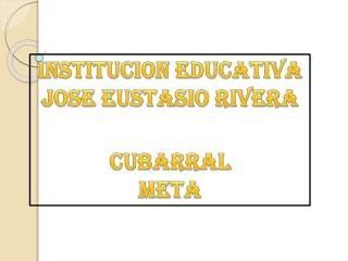 INSTITUCION EDUCATIVA JOSE EUSTASIO RIVERA CUBARRAL META