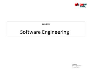 Zusätze Software Engineering I
