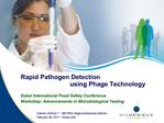 Rapid Pathogen Detection using Phage Technology