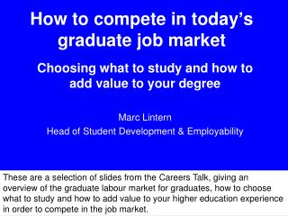 How to compete in today’s graduate job market