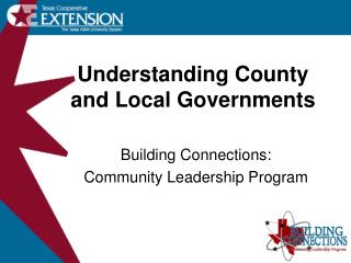 Understanding County and Local Governments