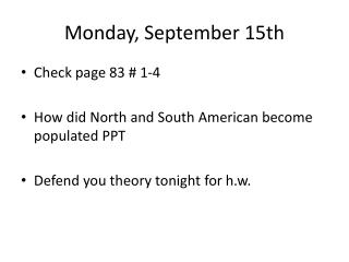 Monday, September 15th