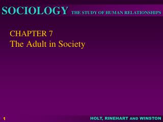 CHAPTER 7 The Adult in Society