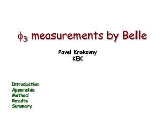 f 3 measurements by Belle