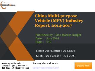 China Multi-purpose Vehicle (MPV) Market Size 2014-2017