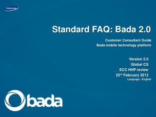 Standard FAQ: Bada 2.0