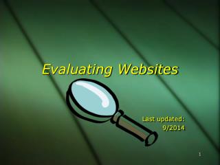 Evaluating Websites