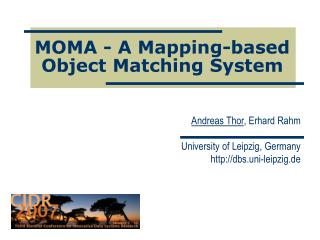 MOMA - A Mapping-based Object Matching System