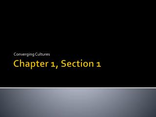 Chapter 1, Section 1