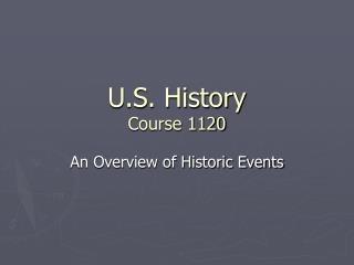 U.S. History Course 1120