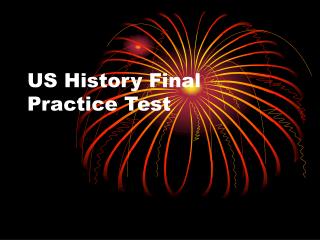 US History Final Practice Test