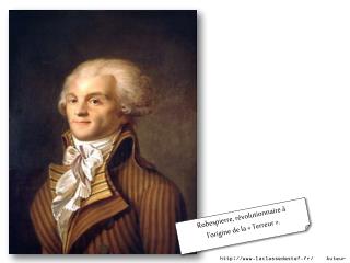 Robespierre, révolutionnaire à l’origine de la « Terreur ».