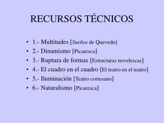 RECURSOS TÉCNICOS