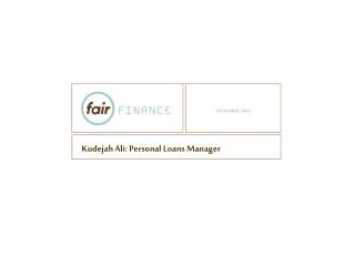 Kudejah Ali: Personal Loans Manager