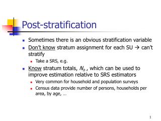 Post-stratification