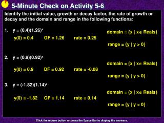 5-Minute Check on Activity 5-6