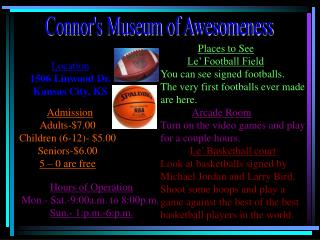 Connor's Museum of Awesomeness