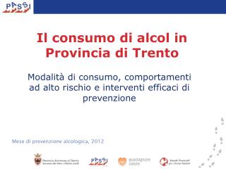 Il consumo di alcol in Provincia di Trento